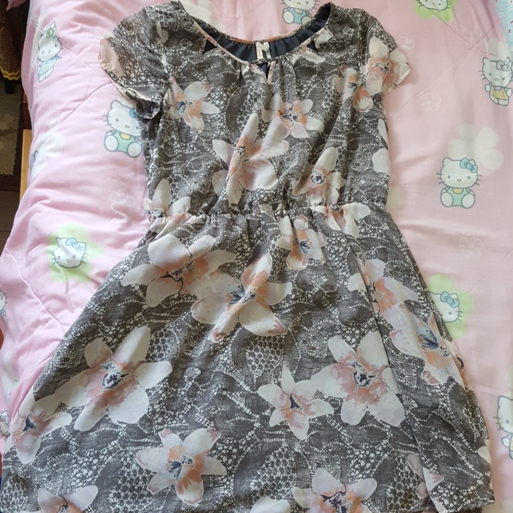 Floral and lace dress